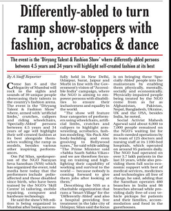 News reports feature the Australian charity's disabled fashion event